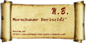 Morschauer Beriszló névjegykártya